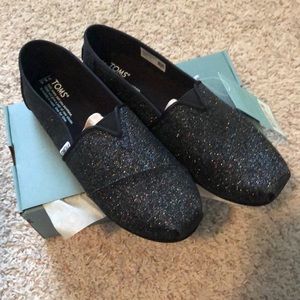 TOMS Black Glitter